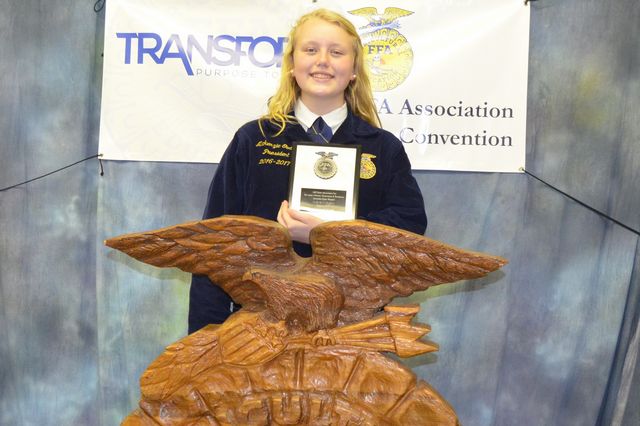 Makenzie Godwin State Agriscience Champion Power Structural Technical Systems Division 1